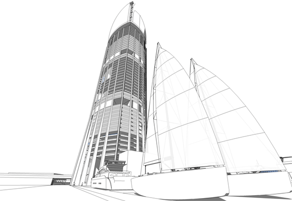 Garden Towers from the Marina